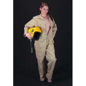 Lindsey was visiting and wanted to shoot, and I had an idea for a pinup based on a pilot's helmet I had recently been given.  So we went to a local military surplus and whipped up a pilot costume and did this shoot.